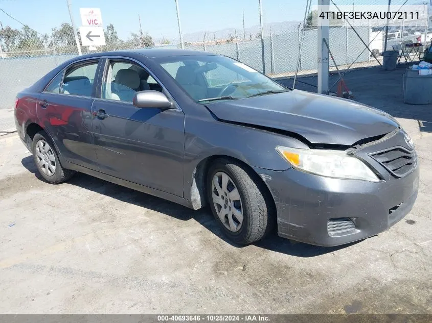 2010 Toyota Camry Le VIN: 4T1BF3EK3AU072111 Lot: 40693646