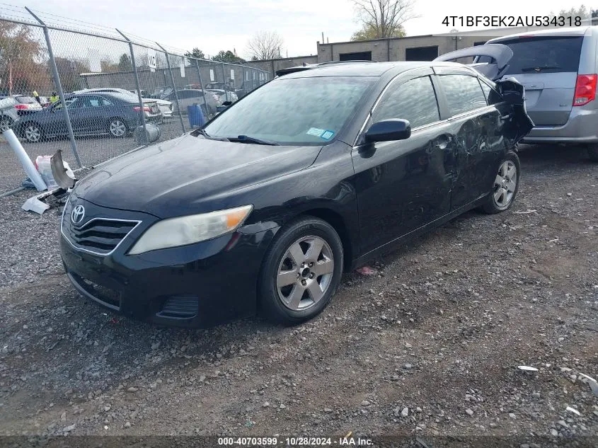 2010 Toyota Camry Se/Le/Xle VIN: 4T1BF3EK2AU534318 Lot: 40703599