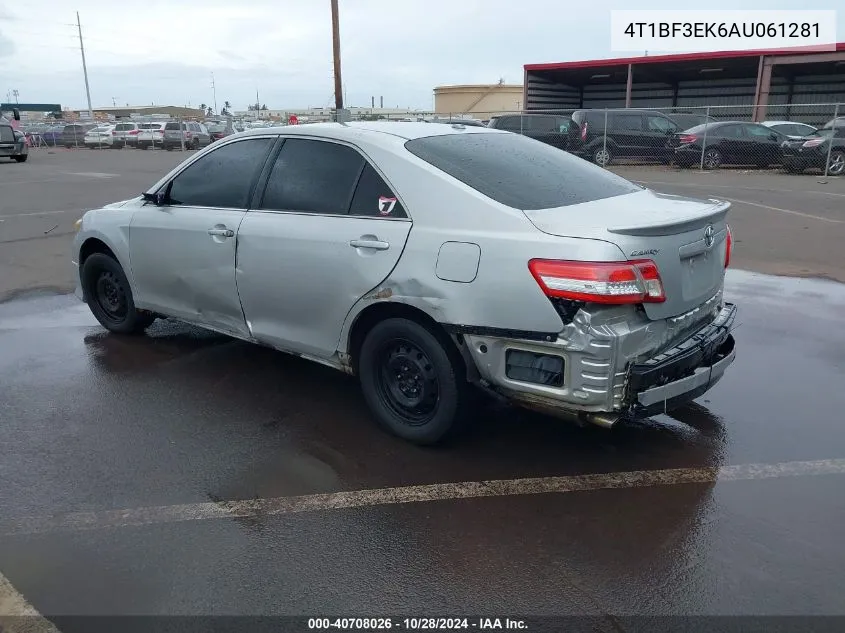 2010 Toyota Camry Se VIN: 4T1BF3EK6AU061281 Lot: 40708026