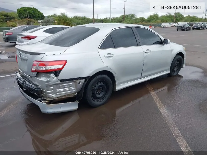 2010 Toyota Camry Se VIN: 4T1BF3EK6AU061281 Lot: 40708026