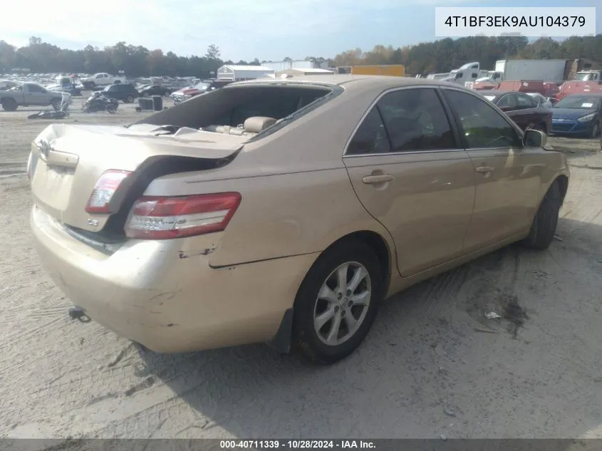 2010 Toyota Camry Le VIN: 4T1BF3EK9AU104379 Lot: 40711339