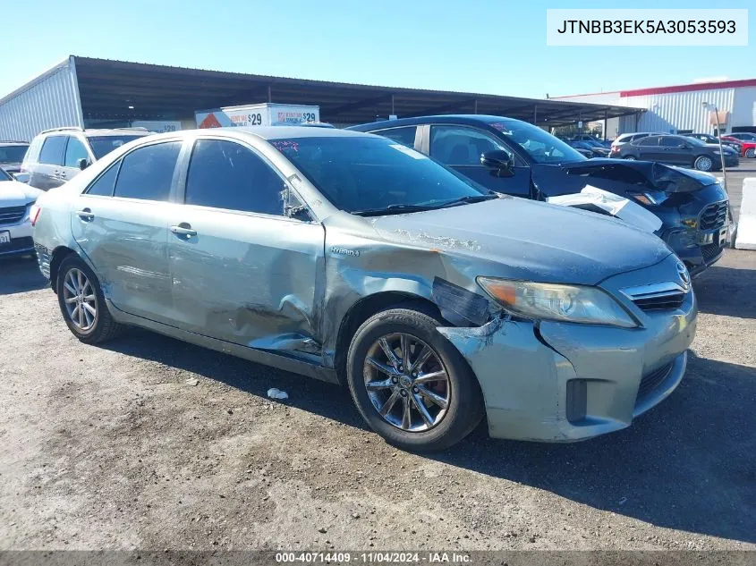 2010 Toyota Camry Hybrid VIN: JTNBB3EK5A3053593 Lot: 40714409