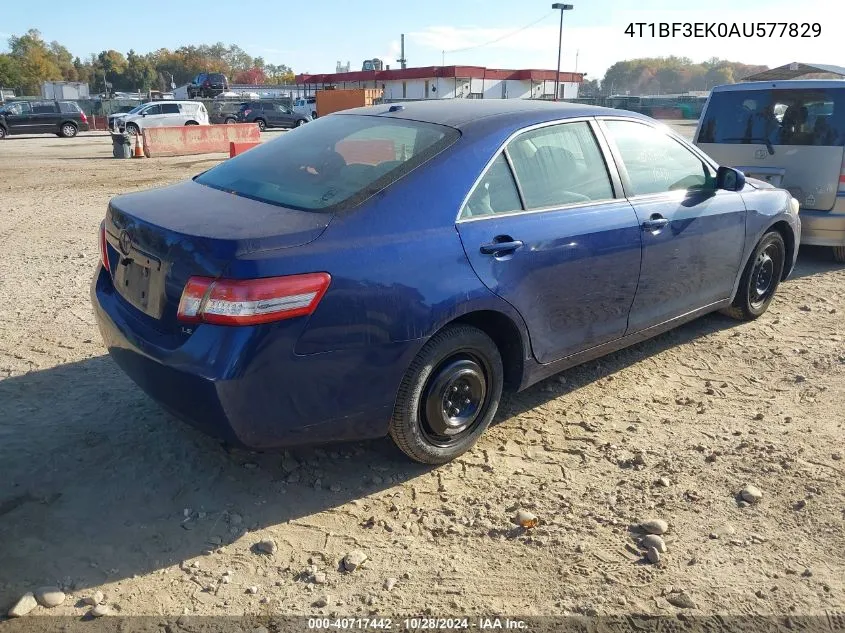 2010 Toyota Camry Le VIN: 4T1BF3EK0AU577829 Lot: 40717442