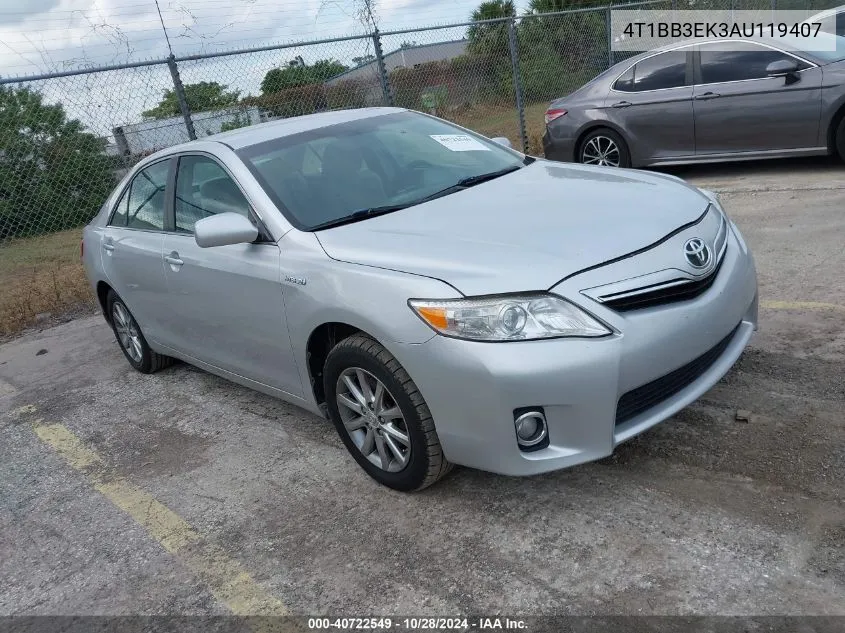 2010 Toyota Camry Hybrid VIN: 4T1BB3EK3AU119407 Lot: 40722549