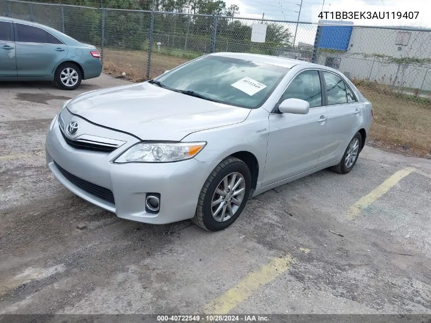 2010 Toyota Camry Hybrid VIN: 4T1BB3EK3AU119407 Lot: 40722549