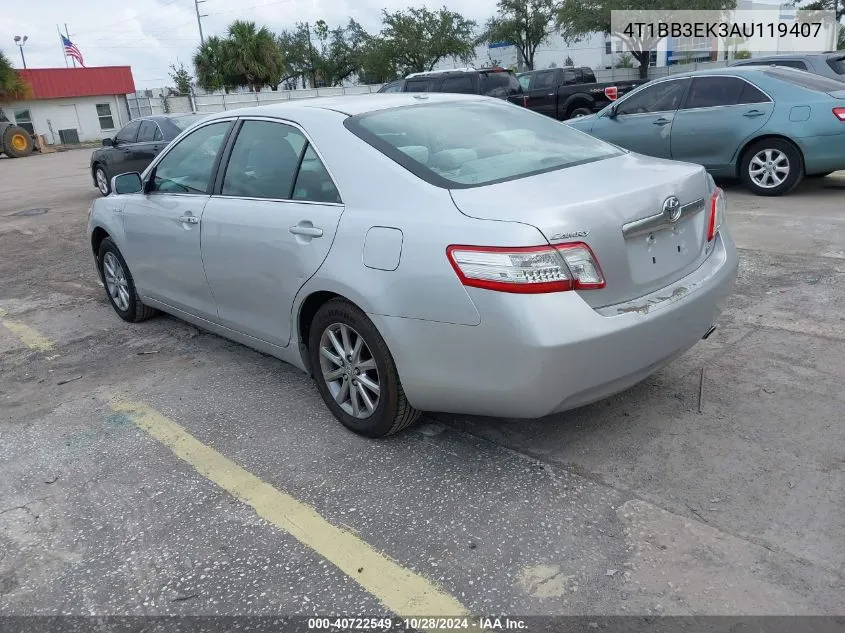 2010 Toyota Camry Hybrid VIN: 4T1BB3EK3AU119407 Lot: 40722549