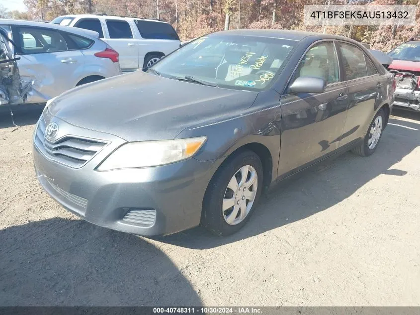 2010 Toyota Camry Le VIN: 4T1BF3EK5AU513432 Lot: 40748311