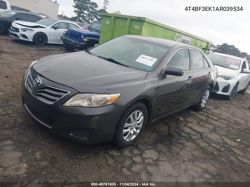 4T4BF3EK1AR039534 2010 Toyota Camry Le