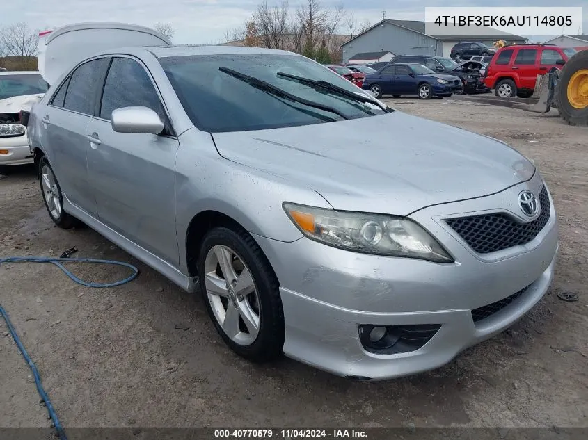 2010 Toyota Camry Se VIN: 4T1BF3EK6AU114805 Lot: 40770579