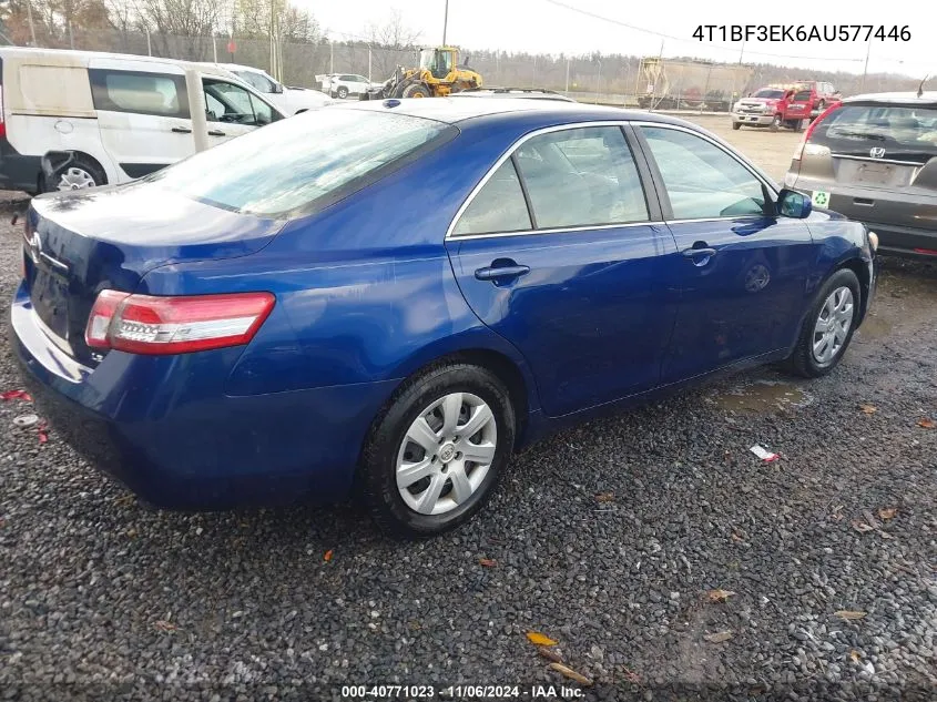 2010 Toyota Camry Le VIN: 4T1BF3EK6AU577446 Lot: 40771023