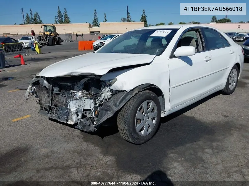 2010 Toyota Camry Le VIN: 4T1BF3EK7AU566018 Lot: 40777644