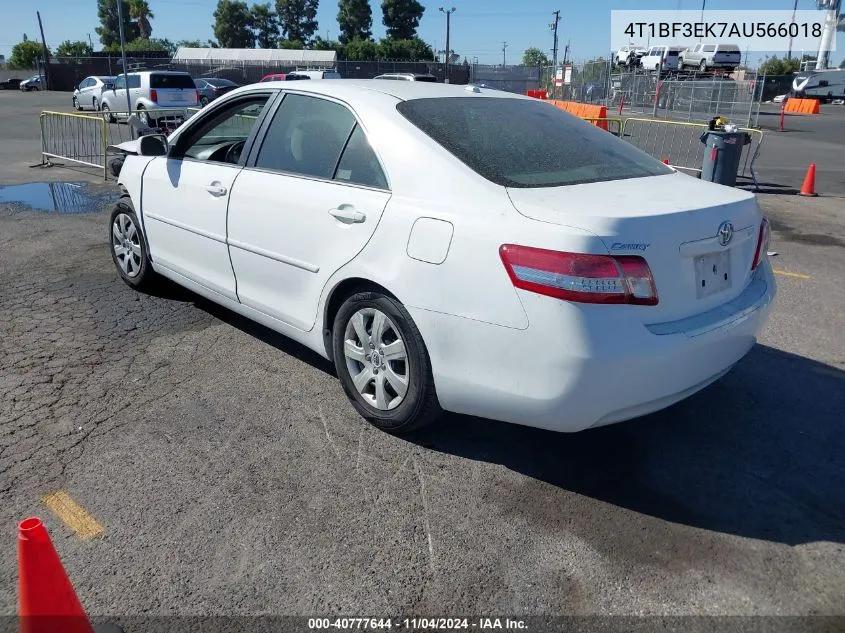 2010 Toyota Camry Le VIN: 4T1BF3EK7AU566018 Lot: 40777644