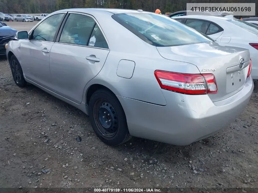 2010 Toyota Camry Le VIN: 4T1BF3EK6AU061698 Lot: 40779159