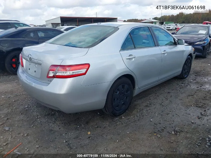 2010 Toyota Camry Le VIN: 4T1BF3EK6AU061698 Lot: 40779159