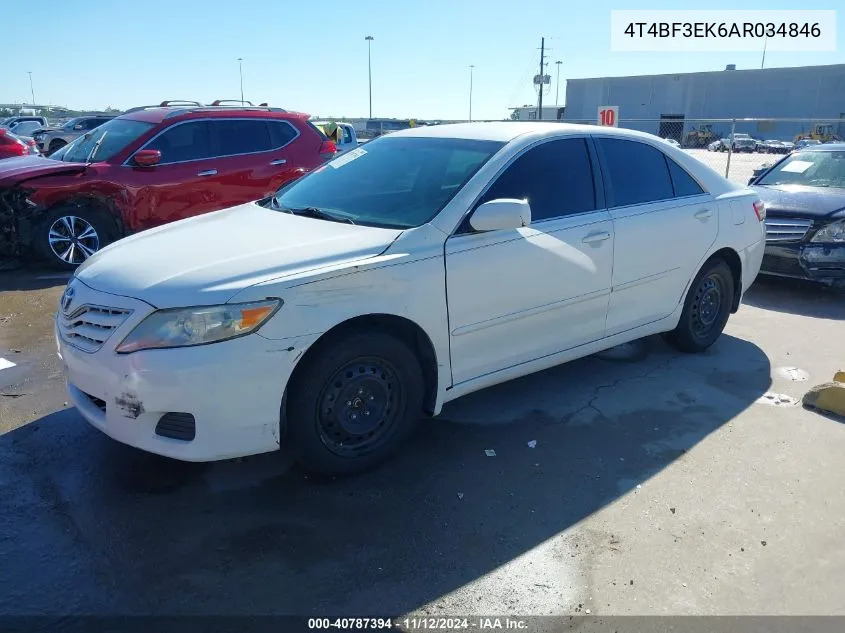 2010 Toyota Camry Le VIN: 4T4BF3EK6AR034846 Lot: 40787394