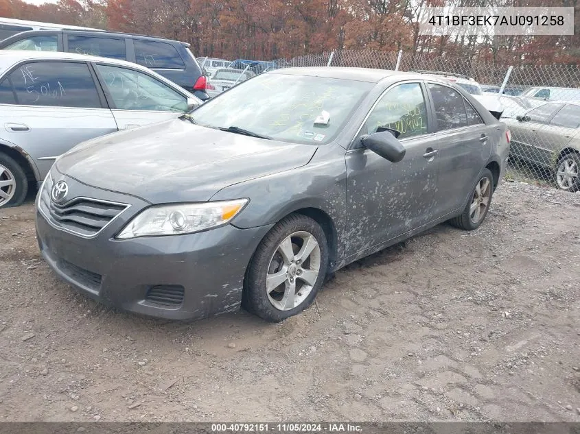 2010 Toyota Camry Le VIN: 4T1BF3EK7AU091258 Lot: 40792151