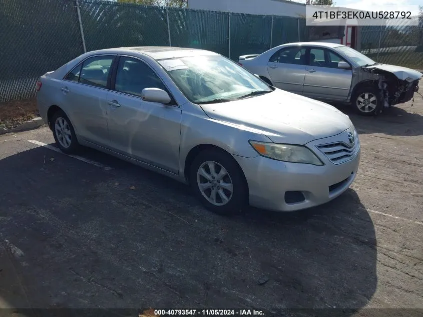 2010 Toyota Camry Le VIN: 4T1BF3EK0AU528792 Lot: 40793547