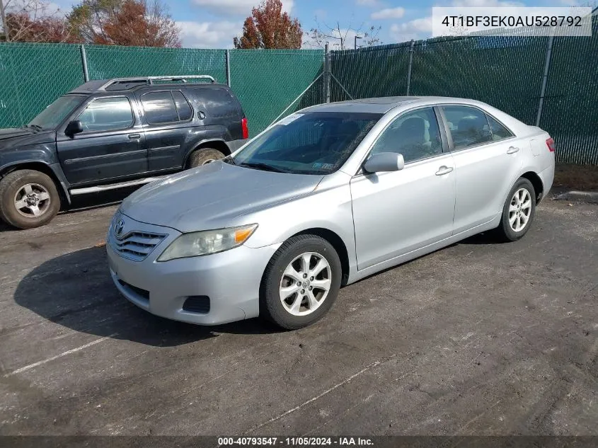 2010 Toyota Camry Le VIN: 4T1BF3EK0AU528792 Lot: 40793547