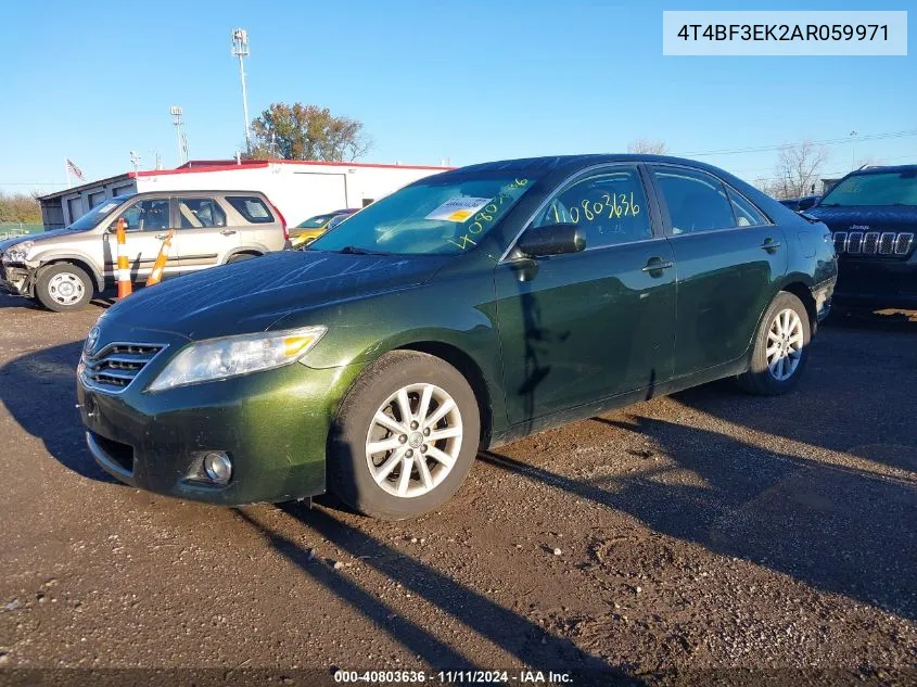 2010 Toyota Camry Xle VIN: 4T4BF3EK2AR059971 Lot: 40803636