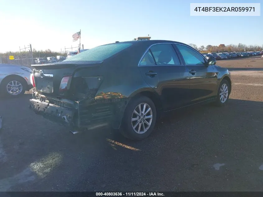 2010 Toyota Camry Xle VIN: 4T4BF3EK2AR059971 Lot: 40803636