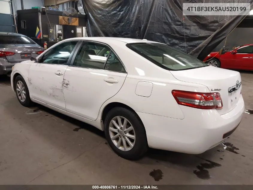 2010 Toyota Camry Xle VIN: 4T1BF3EK5AU520199 Lot: 40806761