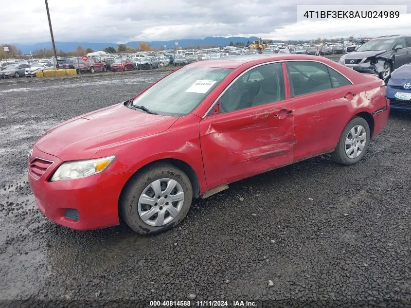 2010 Toyota Camry Le VIN: 4T1BF3EK8AU024989 Lot: 40814588