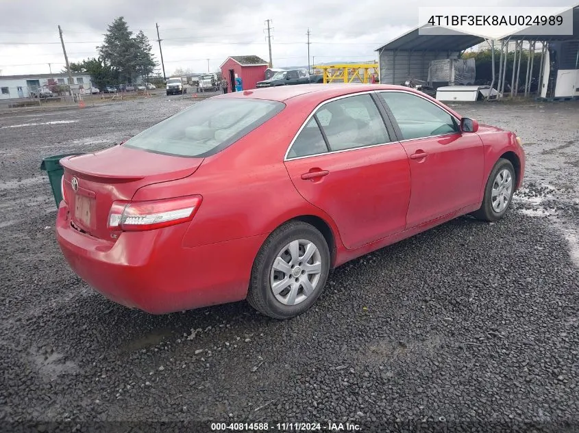 2010 Toyota Camry Le VIN: 4T1BF3EK8AU024989 Lot: 40814588