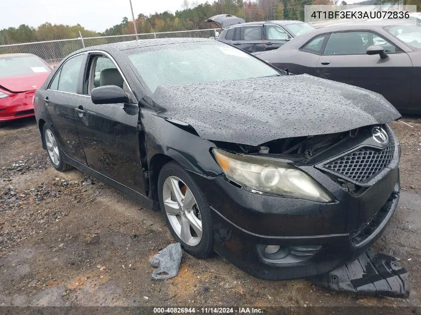 2010 Toyota Camry Se VIN: 4T1BF3EK3AU072836 Lot: 40826944