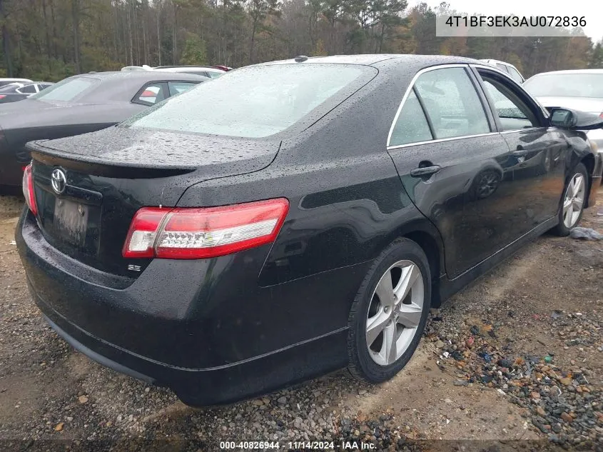 2010 Toyota Camry Se VIN: 4T1BF3EK3AU072836 Lot: 40826944