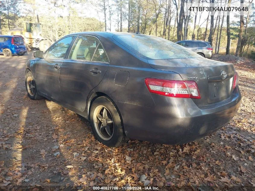 2010 Toyota Camry Le VIN: 4T1BF3EK4AU079648 Lot: 40827706