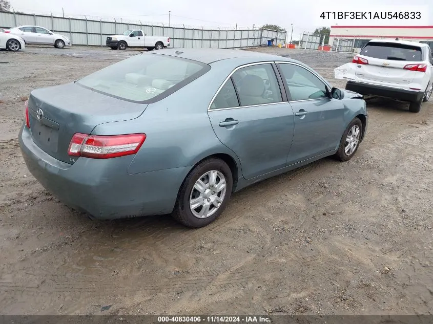 2010 Toyota Camry Le VIN: 4T1BF3EK1AU546833 Lot: 40830406