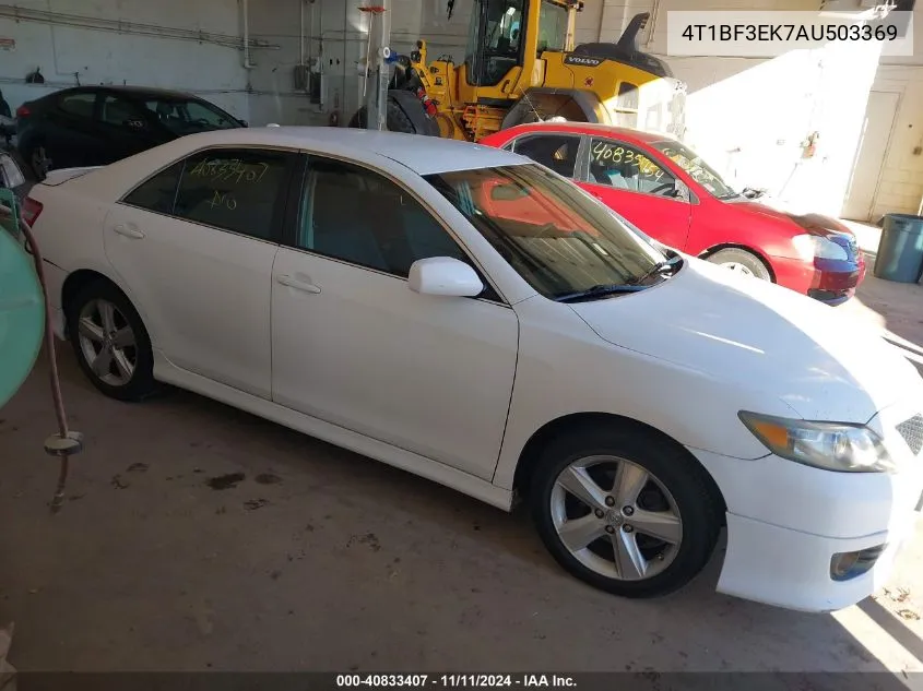 2010 Toyota Camry Se VIN: 4T1BF3EK7AU503369 Lot: 40833407