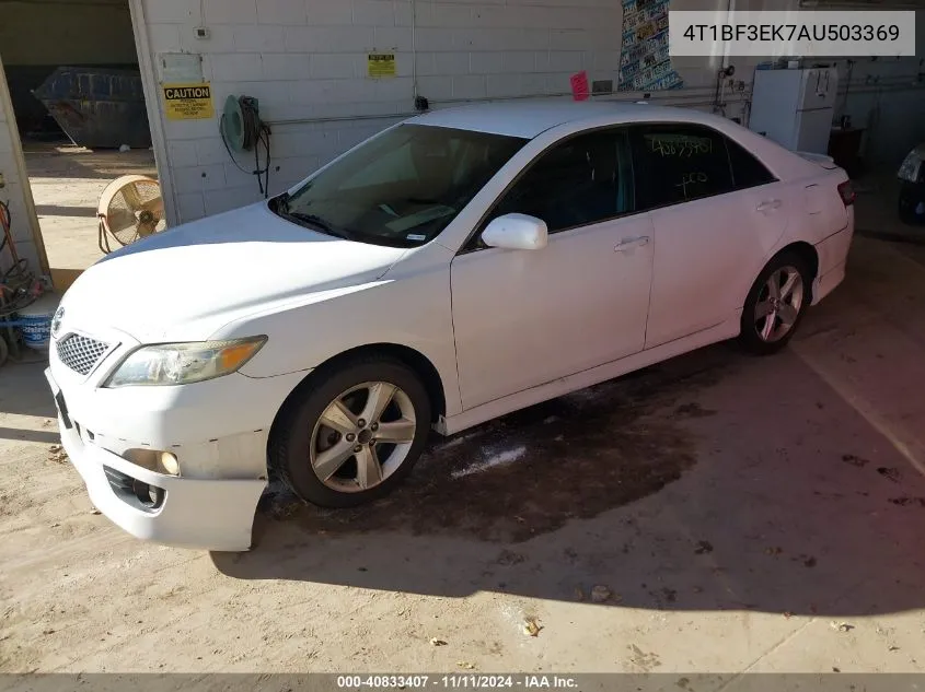 2010 Toyota Camry Se VIN: 4T1BF3EK7AU503369 Lot: 40833407