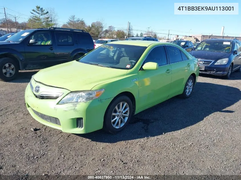 2010 Toyota Camry Hybrid VIN: 4T1BB3EK9AU113001 Lot: 40837950