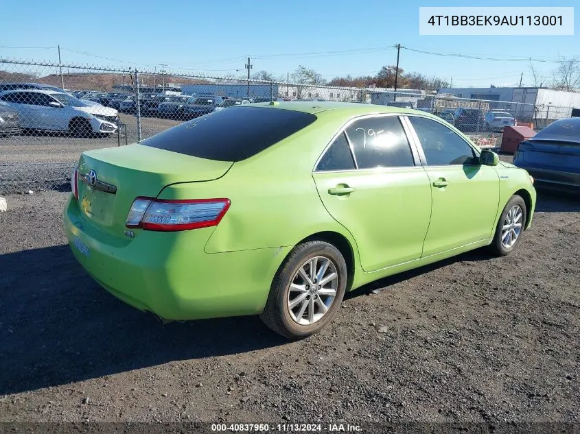 2010 Toyota Camry Hybrid VIN: 4T1BB3EK9AU113001 Lot: 40837950