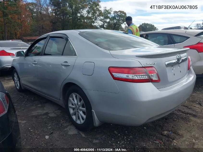 4T1BF3EK0AU067805 2010 Toyota Camry Xle