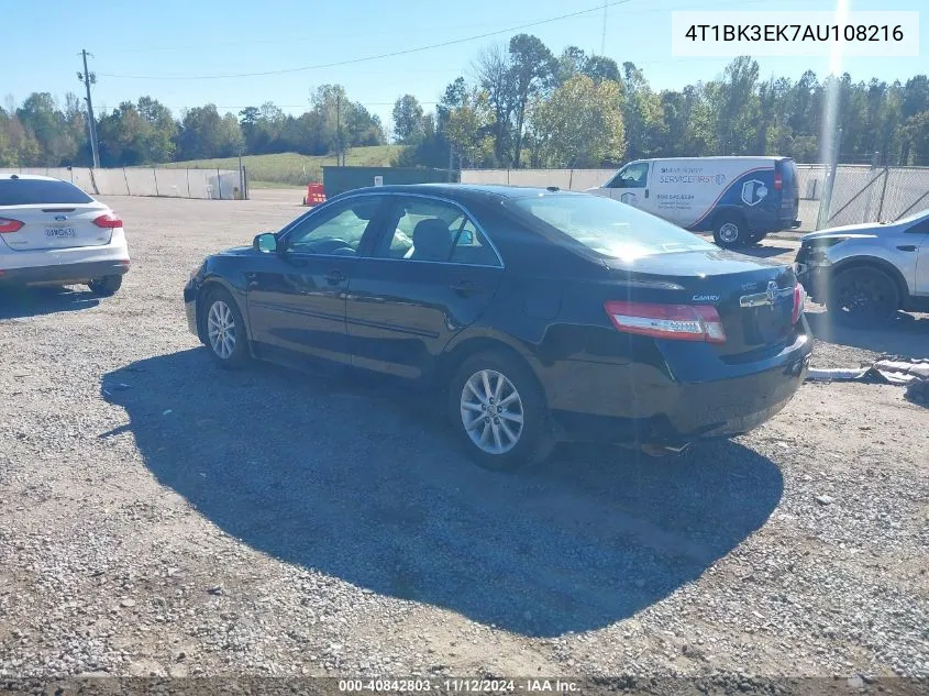 2010 Toyota Camry Xle V6 VIN: 4T1BK3EK7AU108216 Lot: 40842803