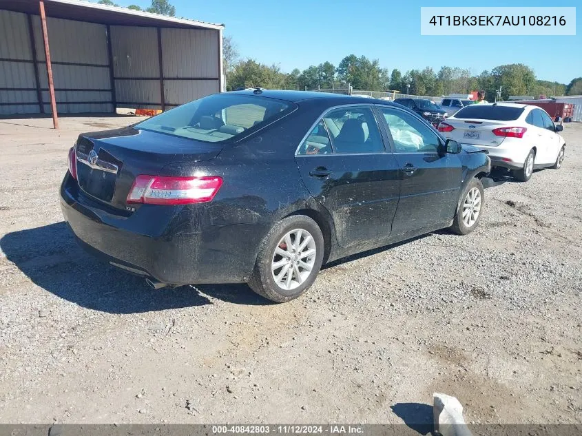 2010 Toyota Camry Xle V6 VIN: 4T1BK3EK7AU108216 Lot: 40842803