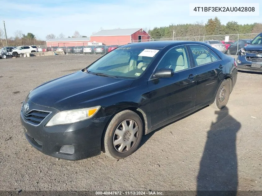 2010 Toyota Camry VIN: 4T1BF3EK2AU042808 Lot: 40847672