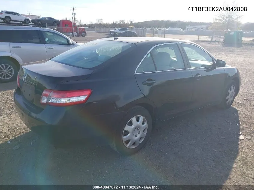 2010 Toyota Camry VIN: 4T1BF3EK2AU042808 Lot: 40847672