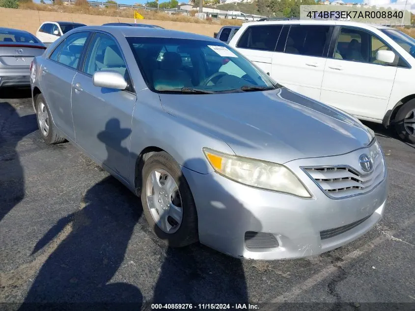 2010 Toyota Camry Le VIN: 4T4BF3EK7AR008840 Lot: 40859276