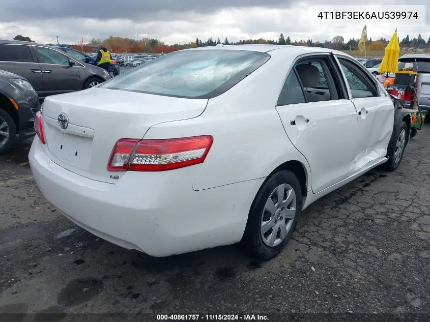 2010 Toyota Camry Le VIN: 4T1BF3EK6AU539974 Lot: 40861757