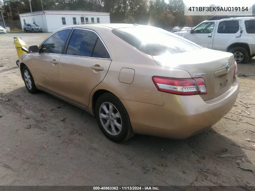 2010 Toyota Camry Le VIN: 4T1BF3EK9AU019154 Lot: 40863362