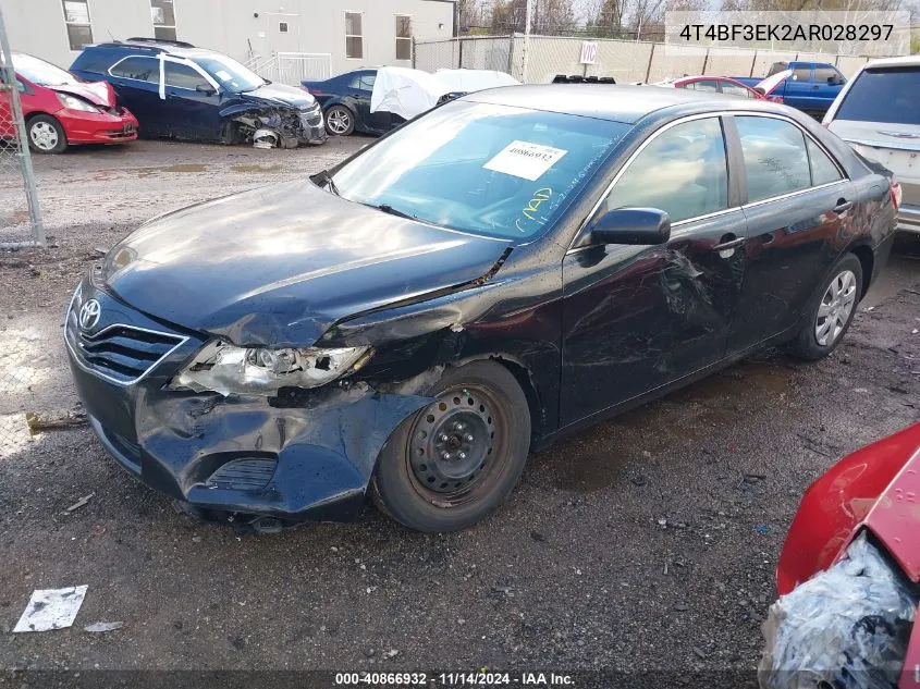 4T4BF3EK2AR028297 2010 Toyota Camry Le