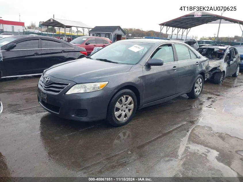 2010 Toyota Camry Le VIN: 4T1BF3EK2AU070625 Lot: 40867851