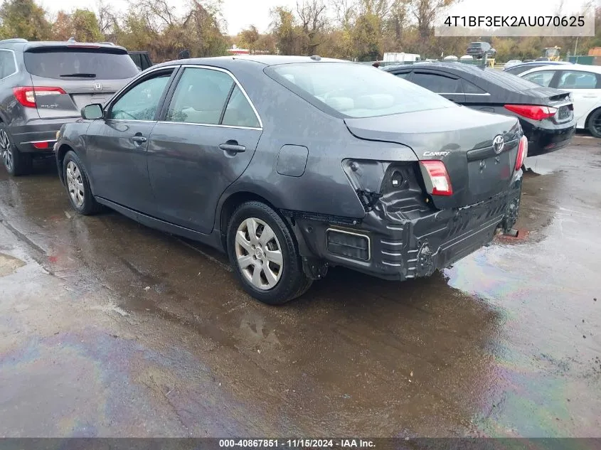 2010 Toyota Camry Le VIN: 4T1BF3EK2AU070625 Lot: 40867851