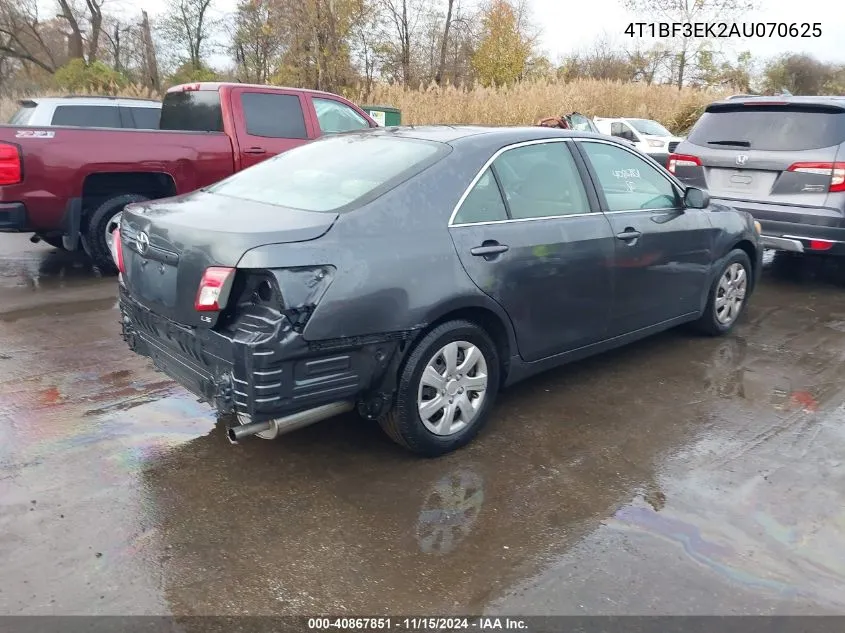 2010 Toyota Camry Le VIN: 4T1BF3EK2AU070625 Lot: 40867851