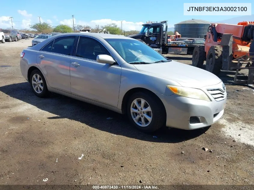 2010 Toyota Camry Le/Se/Xle VIN: JTNBF3EK3A3002100 Lot: 40873430