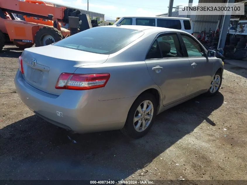 2010 Toyota Camry Le/Se/Xle VIN: JTNBF3EK3A3002100 Lot: 40873430