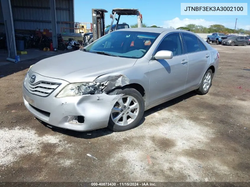 2010 Toyota Camry Le/Se/Xle VIN: JTNBF3EK3A3002100 Lot: 40873430